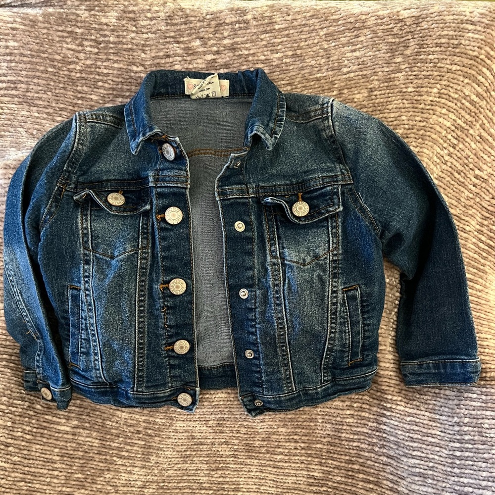 Girls Jean Jacket Dark Denim blue Girls size 6x Denim Jacket Outerwear Coats